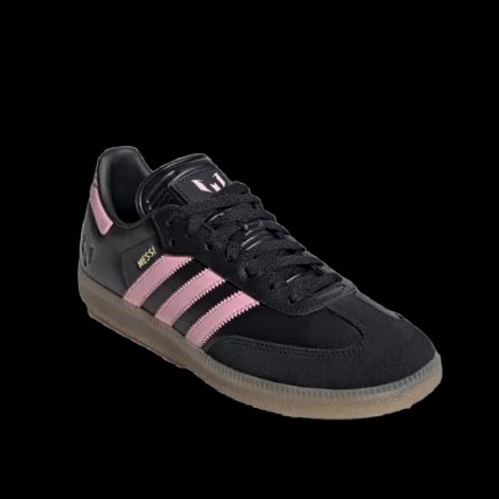Adidas Samba Messi Womens Size 8/Mens 7 Black Pink Gold Metallic